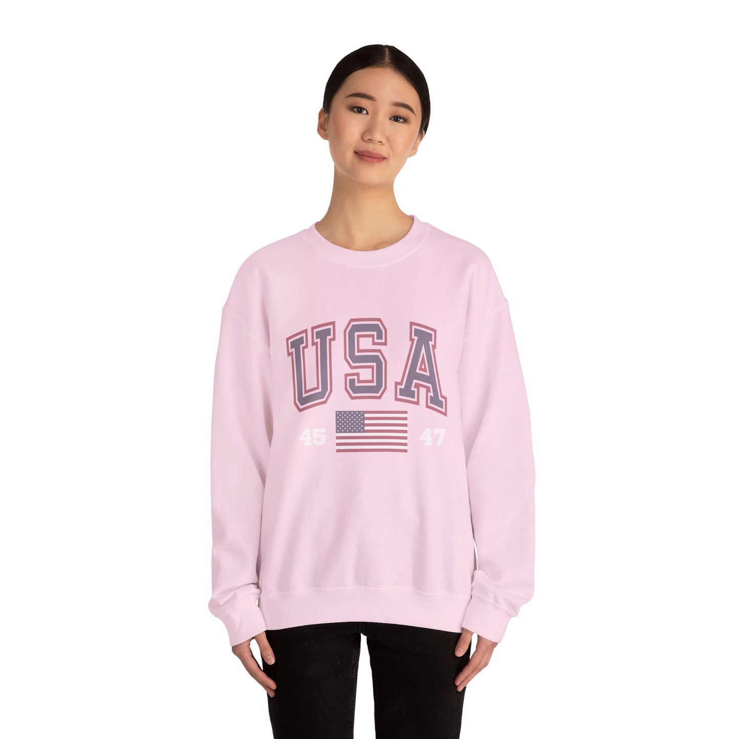 Unisex Vintage USA Crewneck Sweatshirt - Casual, Comfy American Style