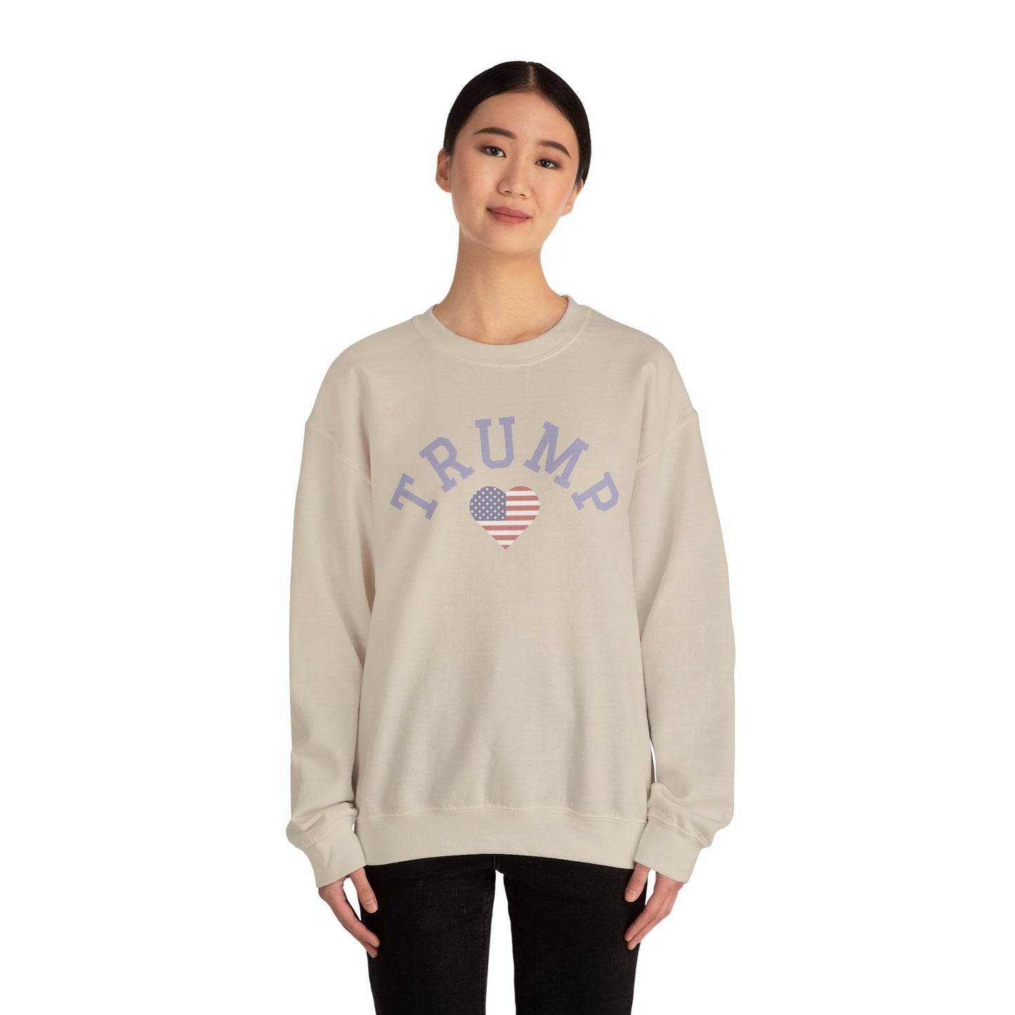 Patriotic Trump Heart Crewneck Sweatshirt