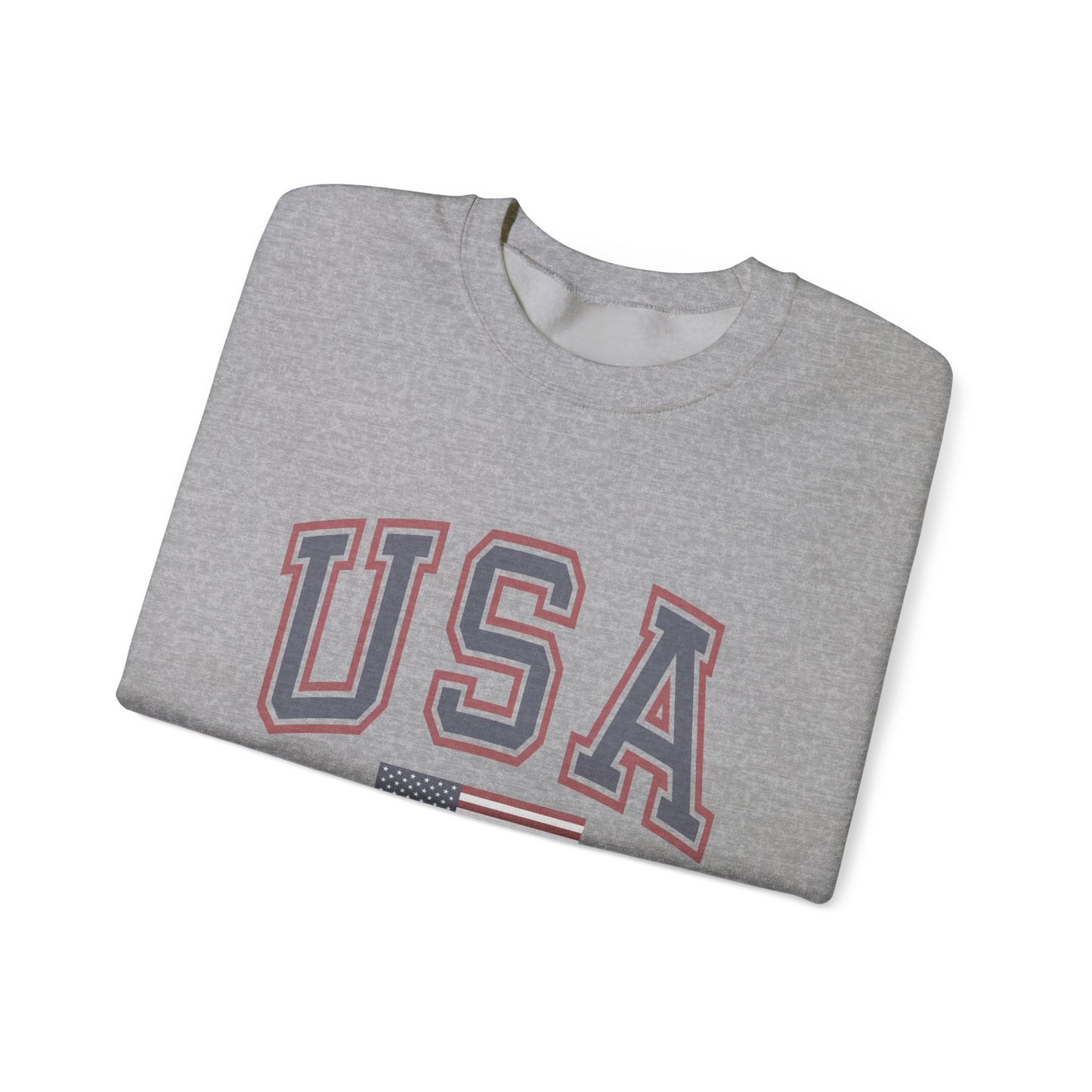 Unisex Vintage USA Crewneck Sweatshirt - Casual, Comfy American Style