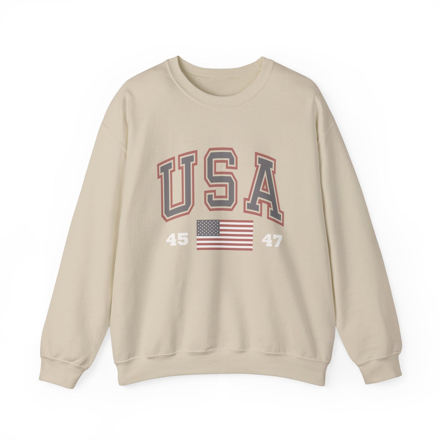 Unisex Vintage USA Crewneck Sweatshirt - Casual, Comfy American Style