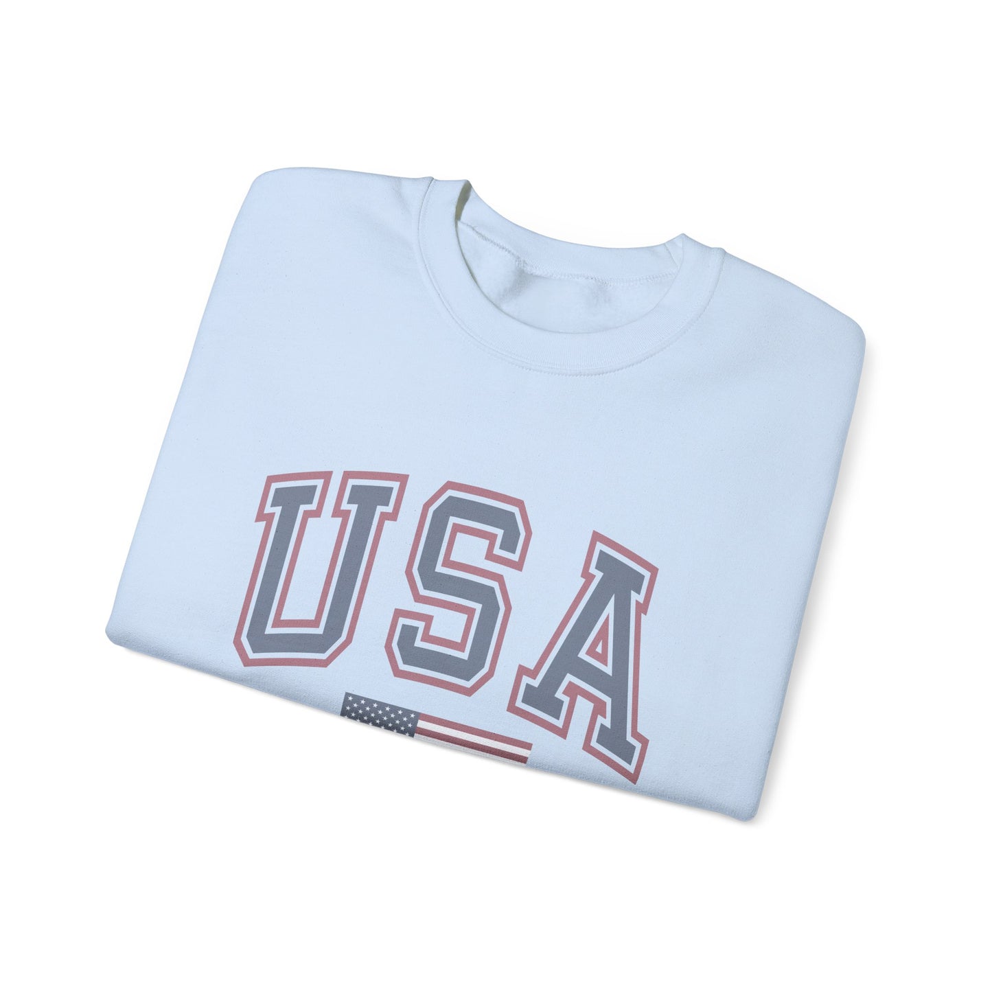 Unisex Vintage USA Crewneck Sweatshirt - Casual, Comfy American Style