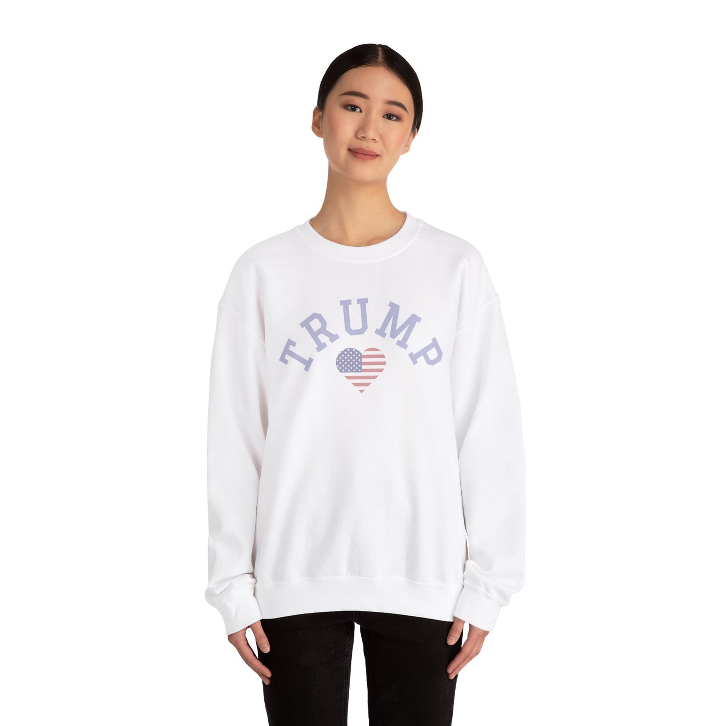 Patriotic Trump Heart Crewneck Sweatshirt