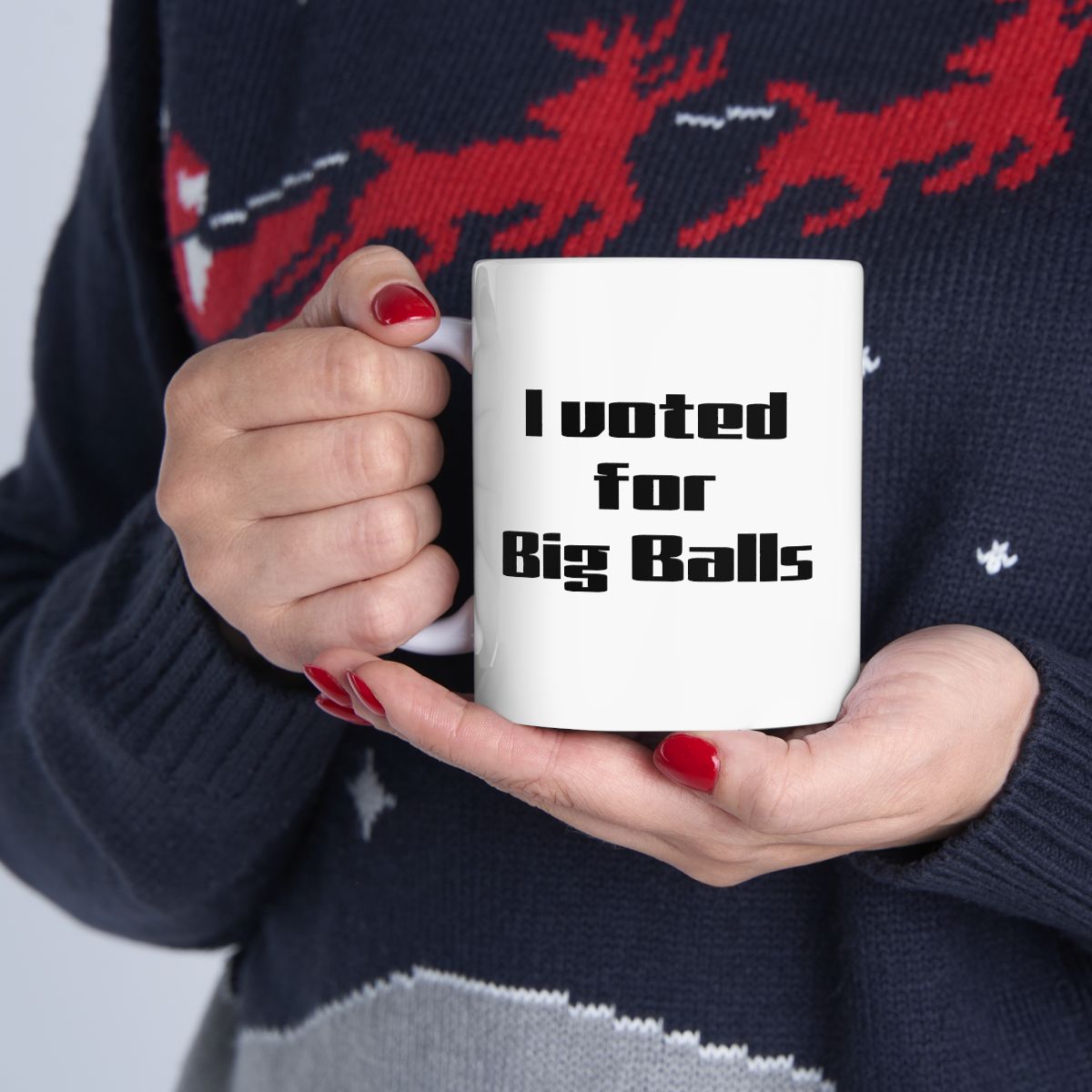 I Voted for Big Balls DOGE Ceramic Mug